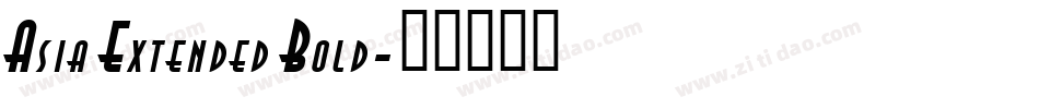 Asia Extended Bold字体转换